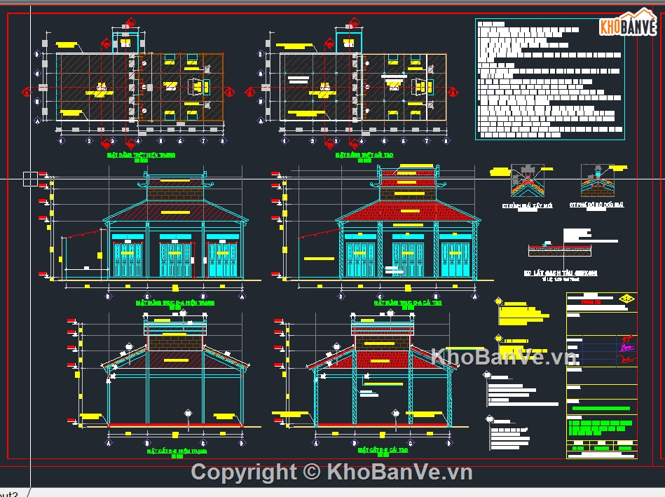 Bản vẽ,hạng mục phụ trợ,Bản vẽ Đình,kết cấu,bản vẽ chùa,bản vẽ mếu