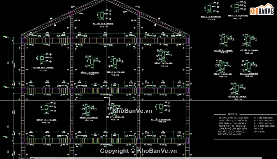 Đồ án Tốt nghiệp,Đồ án xây dụng DD&CN,BẢN VẼ ĐỒ ÁN