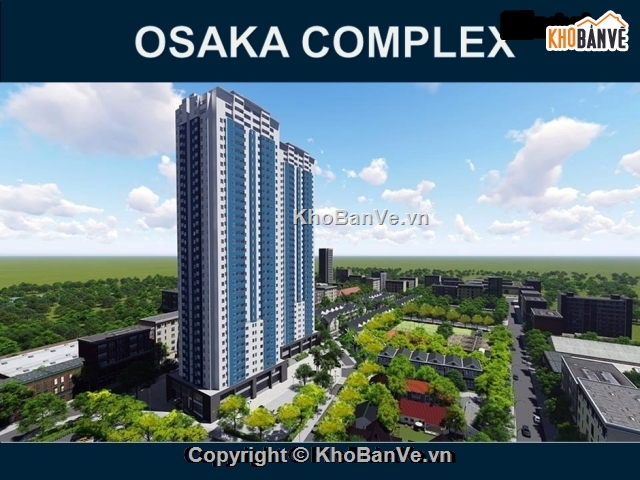 Bản vẽ dự án chung cư 35 tầng,thiết kế chung cư Osaka coplex,dự án chung cư 35 tầng