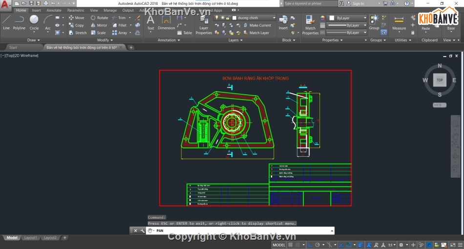 bôi trơn trên động cơ,Bản vẽ hệ thống bôi trơn,Bản vẽ cad động cơ