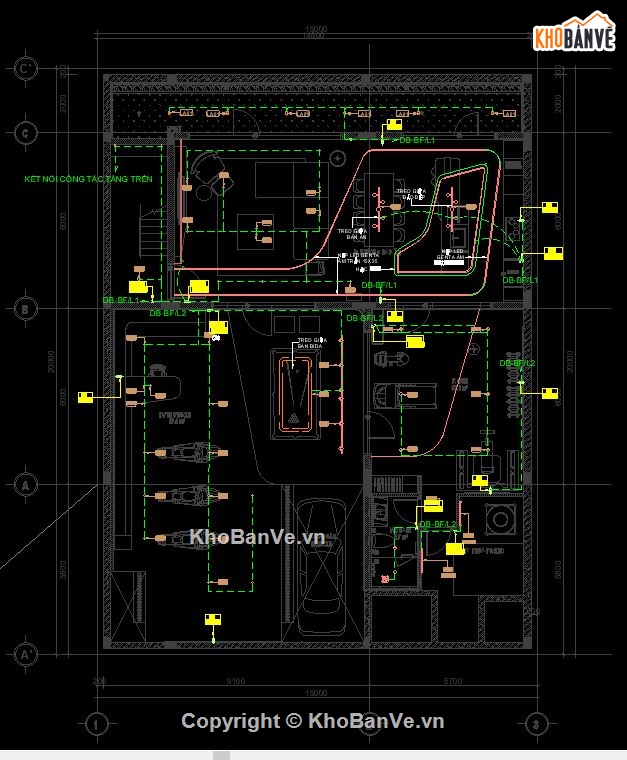 MEP,Bản vẽ me villa,Cơ điện villa