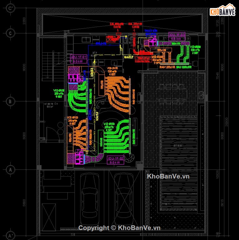 MEP,Bản vẽ me villa,Cơ điện villa