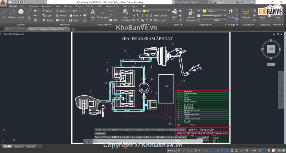 hệ thống phanh ABS,Bản vẽ cad hệ thống phanh,cad hệ thống phanh ABS,Bản vẽ hệ thống phanh,hệ thống phanh