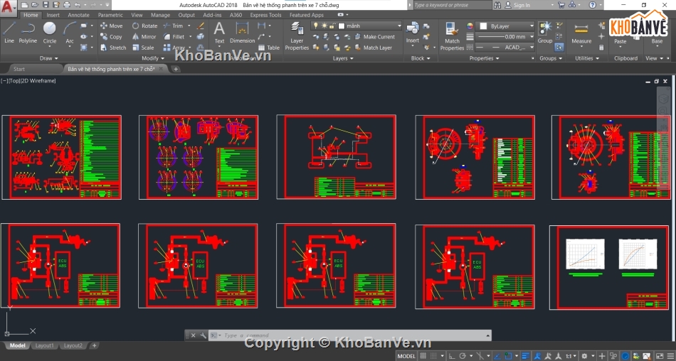 Bản vẽ hệ thống phanh,hệ thống phanh,Bản vẽ cad hệ thống phanh,hệ thống phanh xe con