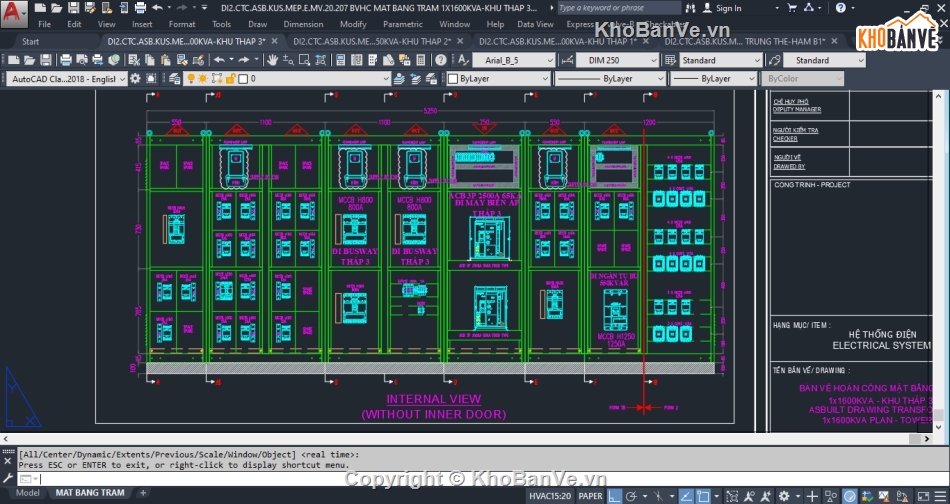 bản vẽ cơ điện chung cư,thiết kế hệ thống điện chung cư,cad thiết kế trạm BOH hệ thống điện trung thế,Bản vẽ hoàn công xây dựng mới đường dây trung thế