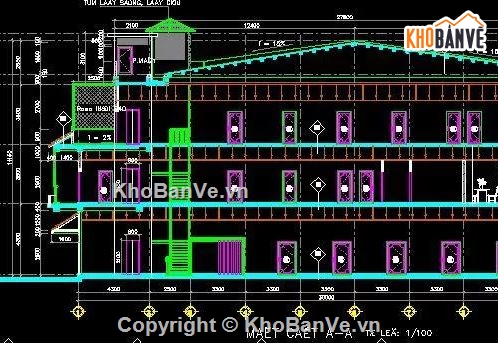 khách sạn,bản vẽ khách sạn 3 tầng 30x12m,kiến trúc khách sạn 3 tầng
