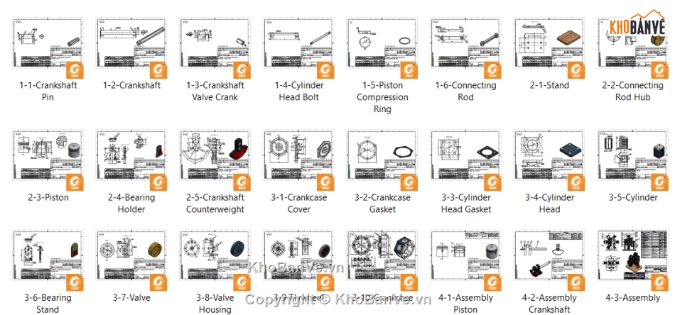 động cơ 6 xi lanh,bản vẽ động cơ 6 xi lanh,bản vẽ inventor động cơ 6 xi lanh