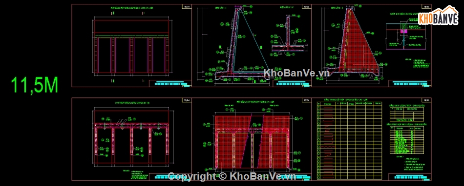 kè BTCT,Bản vẽ kè,BTCT