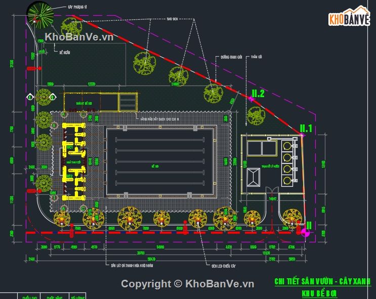 Bản vẽ,Bản vẽ hồ bơi 12.5x25m,Bản vẽ autocad hồ bơi,Bản vẽ Bể bơi