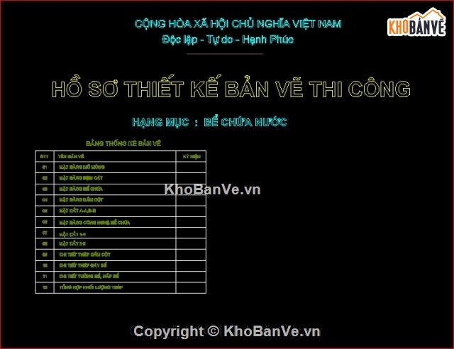 Bể chứa nước sạch 650m³,kiến trúc bể nước,kết cấu bể nước,thiết kế bể nước