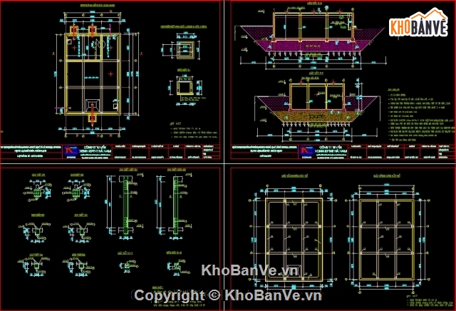 Bể chứa nước sạch 650m³,kiến trúc bể nước,kết cấu bể nước,thiết kế bể nước