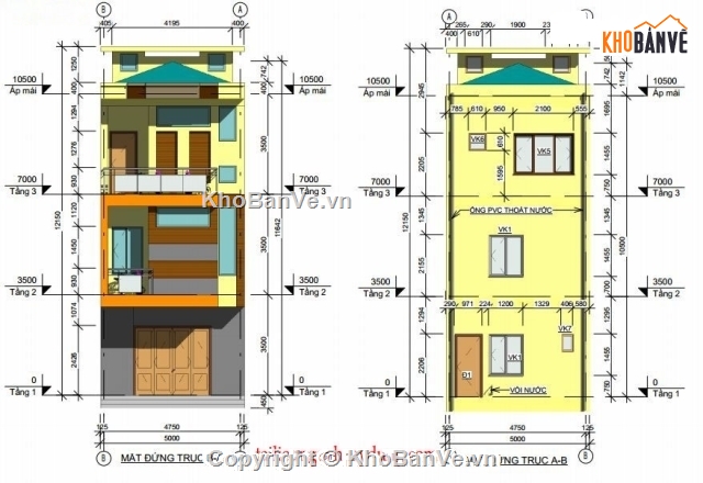 Hồ sơ thiết kế,Thiết kế nhà phố,bản vẽ nhà phố,bản vẽ nhà phố 3 tầng,full bản vẽ nhà phố 3 tầng