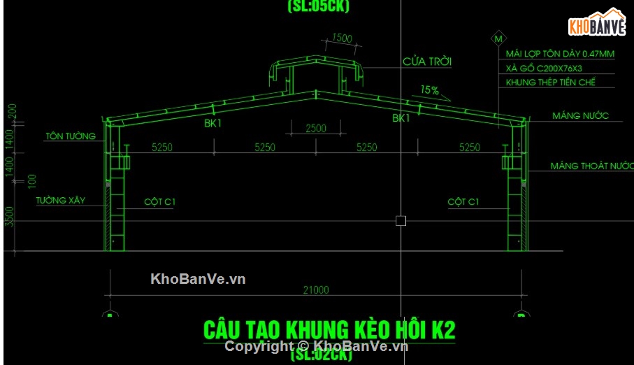 Bản vẽ cột kèo nhà xưởng 21m,Bản vẽ cửa nóc gió nhà xưởng,Bản vẽ dầm cầu trục nhà xưởng,Bản vẽ kết cấu nhà xưởng 21m