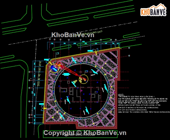 bản vẽ bê tông,bản vẽ biện pháp,bản vẽ khoan cắt bê tông sàn biện pháp tầng hầm 5,thi công sàn tầng hầm,thi công phá bỏ sàn đạo bê tông tầng hầm