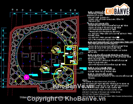 bản vẽ bê tông,bản vẽ biện pháp,bản vẽ khoan cắt bê tông sàn biện pháp tầng hầm 5,thi công sàn tầng hầm,thi công phá bỏ sàn đạo bê tông tầng hầm