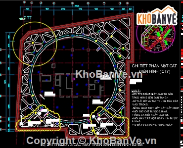 bản vẽ bê tông,bản vẽ biện pháp,bản vẽ khoan cắt bê tông sàn biện pháp tầng hầm 5,thi công sàn tầng hầm,thi công phá bỏ sàn đạo bê tông tầng hầm