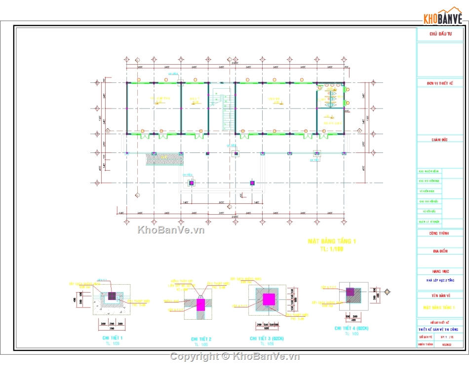 kiến trúc 2 tầng,Bản vẽ trường học,trường học  2 tầng,phòng học chức năng,trường mầm non,bản vẽ phòng học mầm non