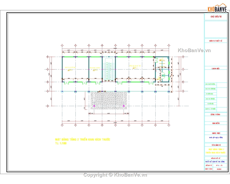 kiến trúc 2 tầng,Bản vẽ trường học,trường học  2 tầng,phòng học chức năng,trường mầm non,bản vẽ phòng học mầm non