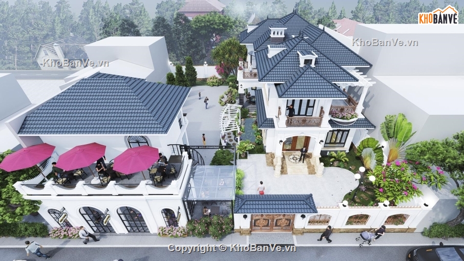 bản vẽ biệt thự,file bản vẽ,biet thu dep,biệt thự cao cấp