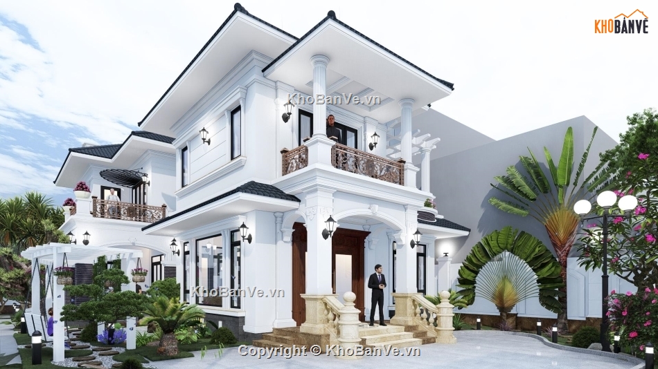bản vẽ biệt thự,file bản vẽ,biet thu dep,biệt thự cao cấp