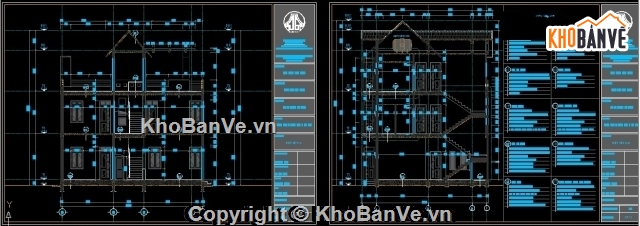 bản vẽ biệt thự 3 tầng 12500 x 12000m,bản vẽ biệt thự 3 tầng mái thái,bản vẽ biệt thự 3 tầng