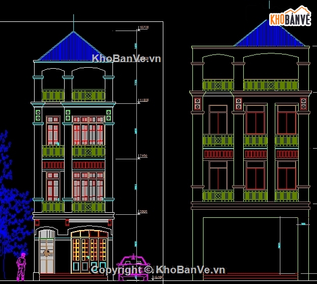 bản vẽ nhà phố 3 tầng,nhà phố 3 tầng 4.8x13m,thiết kế nhà phố 3 tầng,mẫu nhà phố 3 tầng