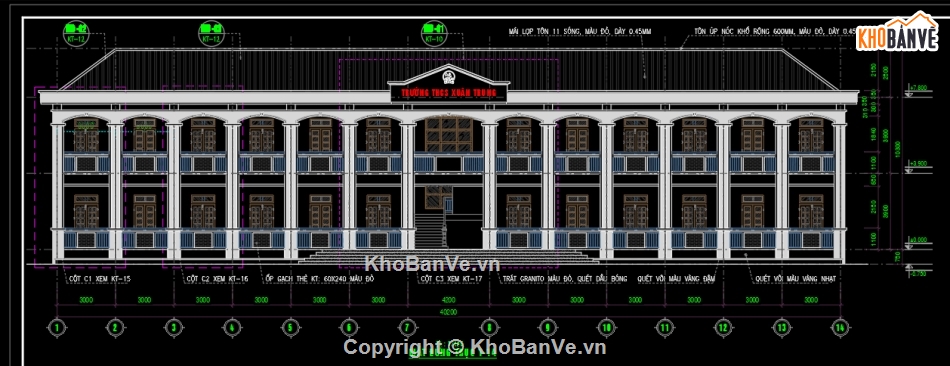 Bản vẽ trường học,kết cấu kiến trúc,trường học,trường trung học cơ sở,kiến trúc trường học,vẽ trường học