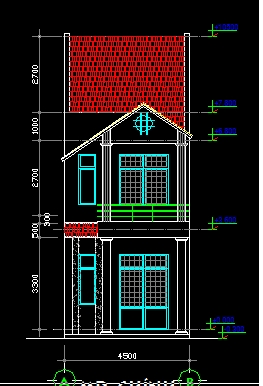 file cad mặt bằng,biệt thự 2 tầng,thiết kế nhà phố 2 tầng,nhà phố 2 tầng 4.5x12m,mẫu nhà phố 2 tầng