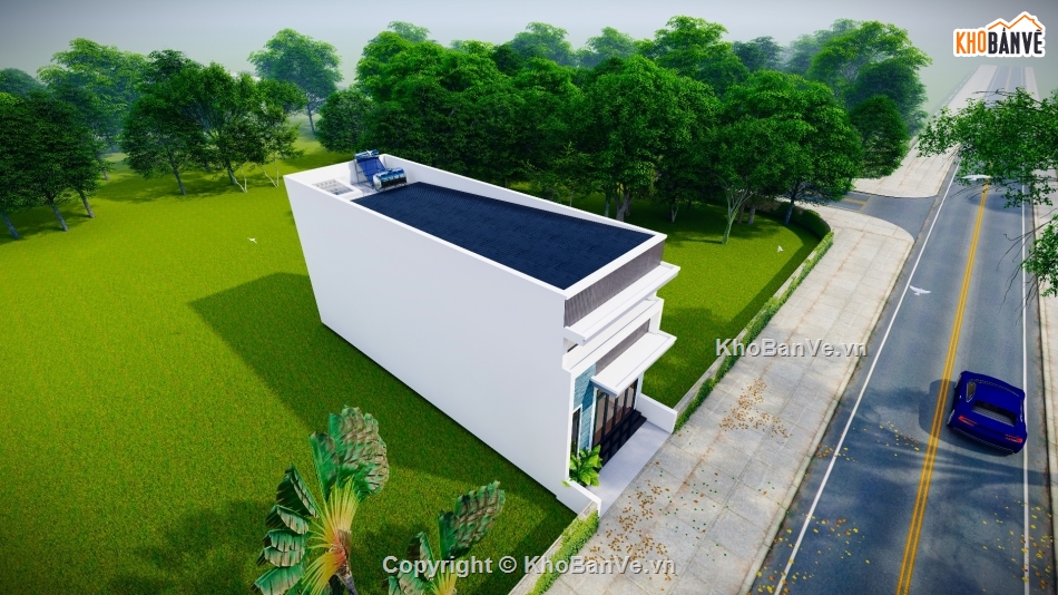 nhà gác lửng,nhà 5x15m,bản vẽ nhà phố