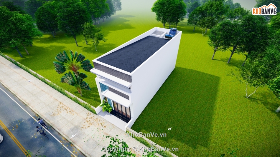 nhà gác lửng,nhà 5x15m,bản vẽ nhà phố