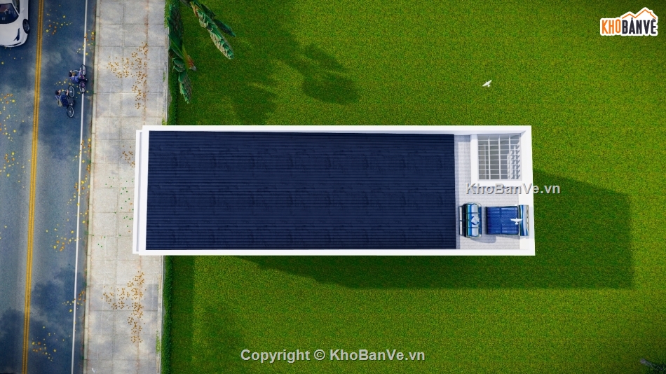 nhà gác lửng,nhà 5x15m,bản vẽ nhà phố