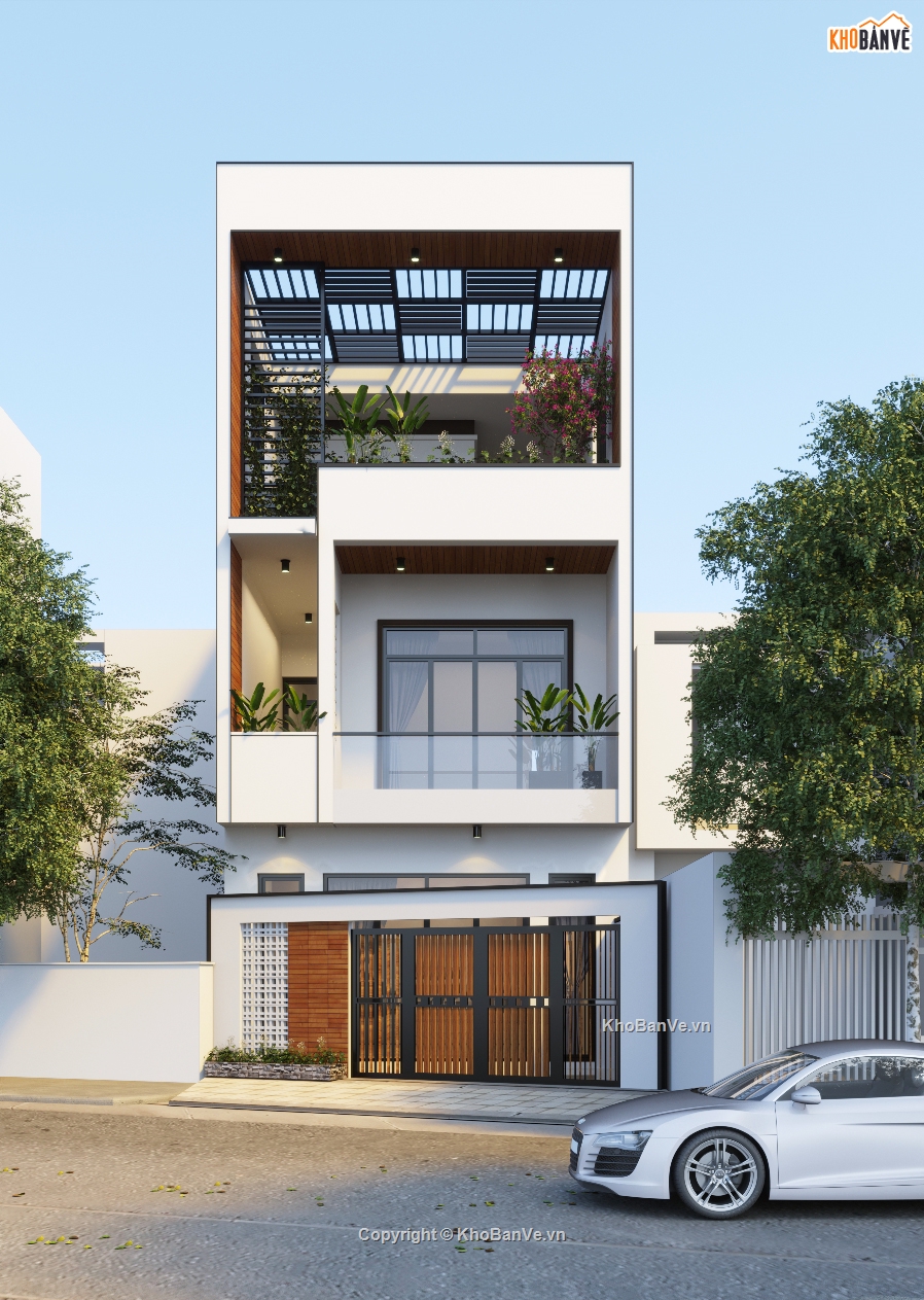 Vẻ đẹp nhà phố 3 tầng hiện đại tại Hà Nội - Chủ đầu tư: Anh Lập CÔNG TY CỔ  PHẦN KIẾN TRÚC XÂY DỰNG VIỆT HOME