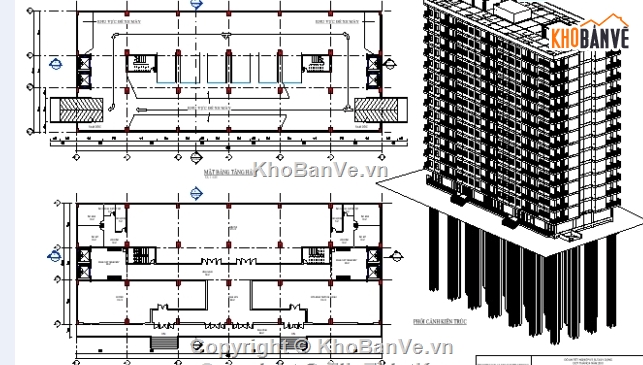 chung cư 15 tầng,bản vẽ trung cư 19x48m,revit trung cư 15 tầng,bản vẽ revit trung cư cao tầng