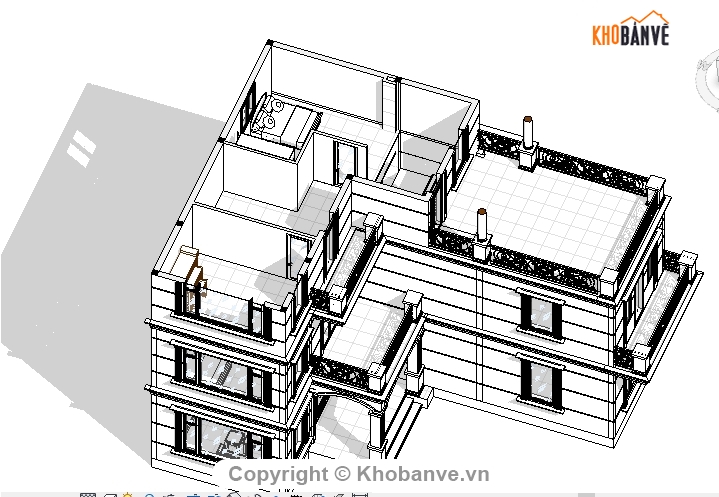 revit kiến trúc biệt thự 3 tầng,revit biệt thự 3 tầng,kiến trúc biệt thự,biệt thự 3 tầng 11.5x14.7m,bản vẽ biệt thự 3 tầng,thiết kế biệt thự 3 tầng