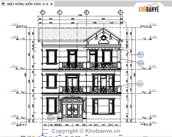 revit kiến trúc biệt thự 3 tầng,revit biệt thự 3 tầng,kiến trúc biệt thự,biệt thự 3 tầng 11.5x14.7m,bản vẽ biệt thự 3 tầng,thiết kế biệt thự 3 tầng