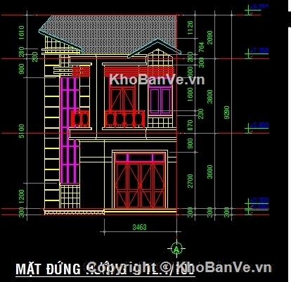 đầy đủ nhà phố,nhà diện tích hẹp,File cad nhà phố 2 tầng,nhà phố 2 tầng diện tích hẹp