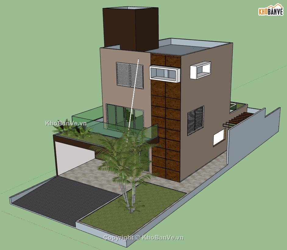 Nhà phố 2 tầng,file sketchup nhà phố 2 tầng,sketchup nhà phố 2 tầng,nhà phố 2 tầng model su,nhà phố 2 tầng sketchup