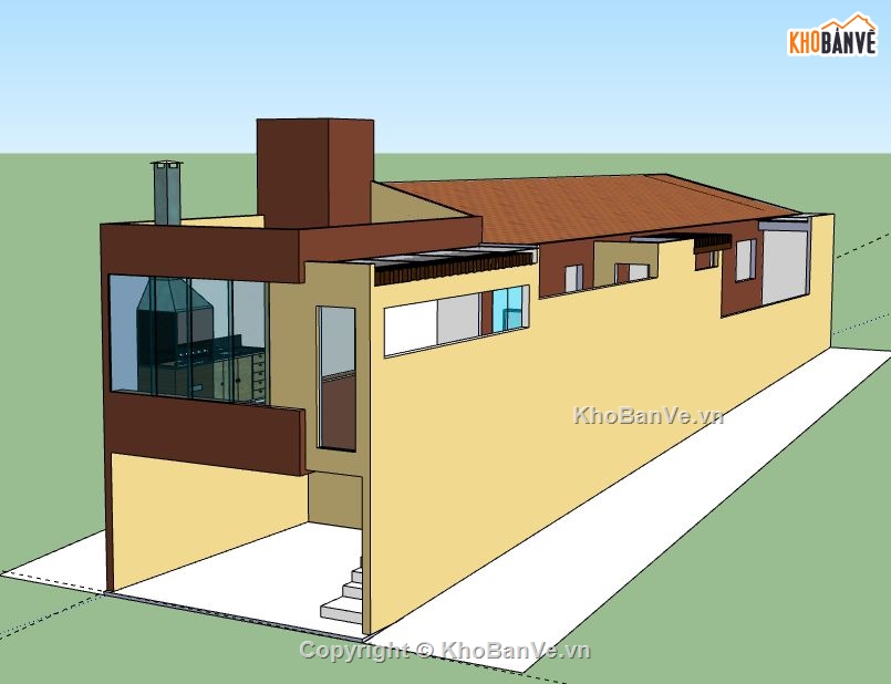 Nhà phố 2 tầng,model su nhà phố 2 tầng,nhà phố 2 tầng file su,sketchup nhà phố 2 tầng,nhà phố 2 tầng file sketchup