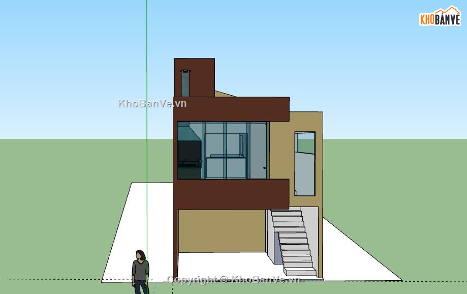 Nhà phố 2 tầng,model su nhà phố 2 tầng,nhà phố 2 tầng file su,sketchup nhà phố 2 tầng,nhà phố 2 tầng file sketchup