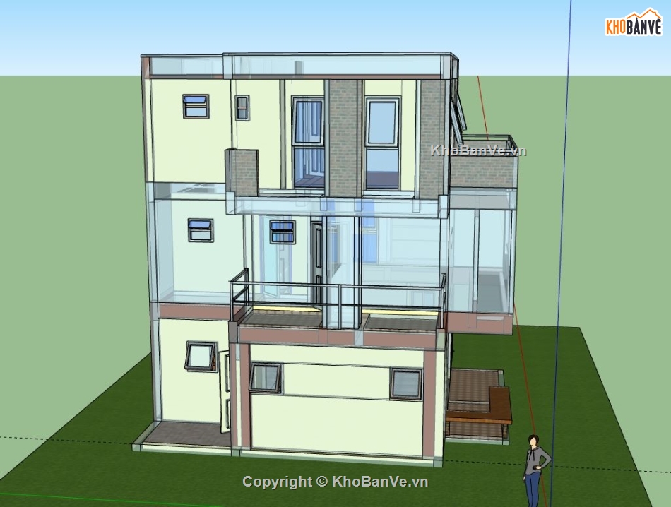 Nhà phố 3 tầng,model su nhà phố 3 tầng,nhà phố 3 tầng file su,sketchup nhà phố 3 tầng,nhà phố 3 tầng sketchup