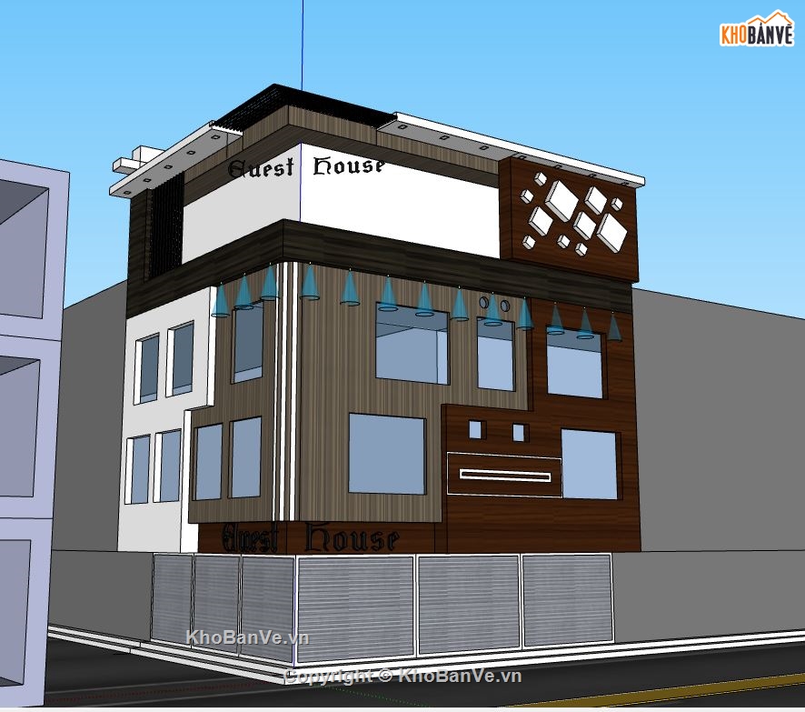 su nhà phố,model su nhà phố,sketchup nhà phố