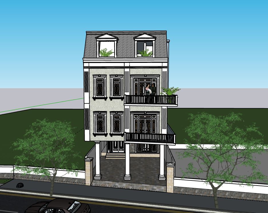 Nhà phố 4 tầng,model su nhà phố 4 tầng,nhà phố 4 tầng file su