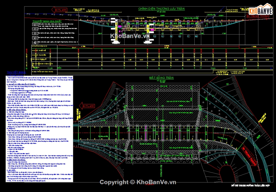 Bản vẽ ngầm tràn,khẩu độ,ngầm tràn