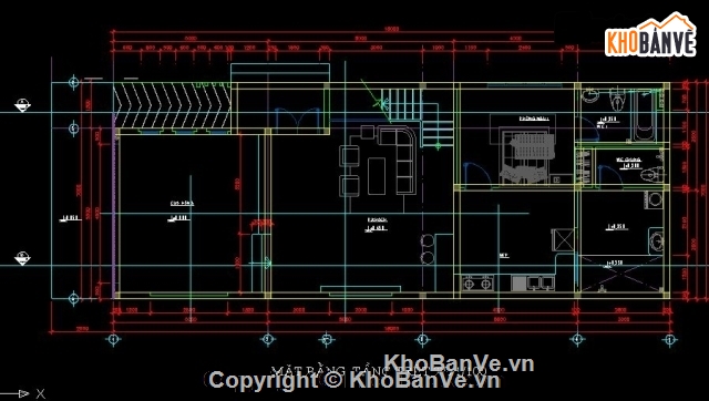 Bản vẽ nhà 2 tầng,Bản vẽ,Bản vẽ nhà,mặt bằng nhà