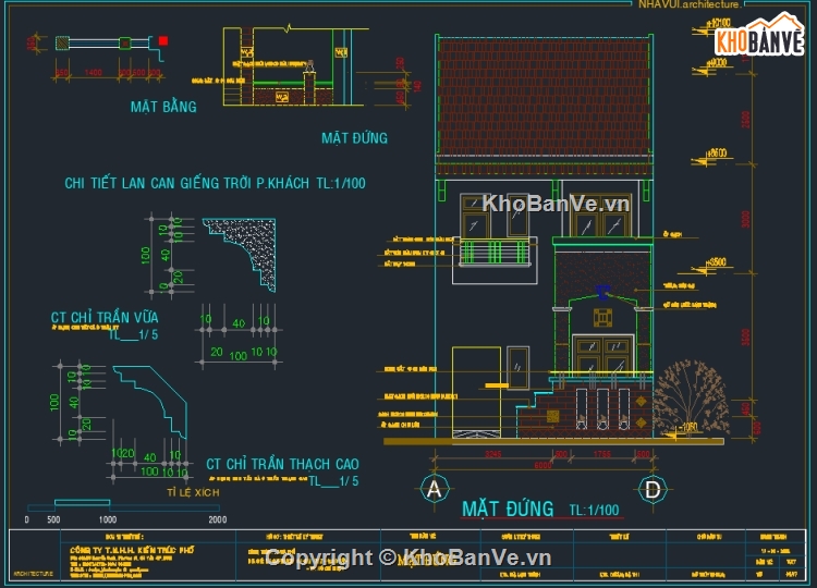 nhà phố 2 tầng,nhà phố 1 trệt 1 lầu,bản vẽ nhà 2 tầng,nhà 2 tầng 6x16.1m,cad nhà 2 tầng