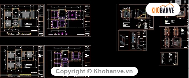 kiến trúc biệt thự 2 tầng,bản vẽ cad biệt thự 2 tầng,cad biệt thự 2 tầng,Biệt thự 2 tầng 9x13.62m