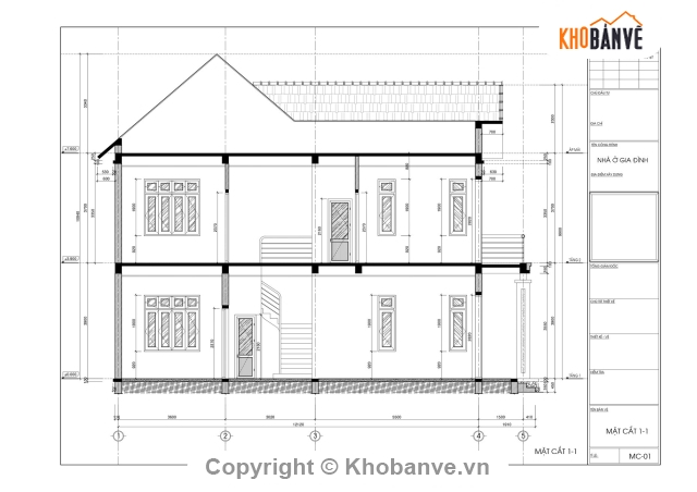 kiến trúc biệt thự 2 tầng,bản vẽ cad biệt thự 2 tầng,cad biệt thự 2 tầng,Biệt thự 2 tầng 9x13.62m