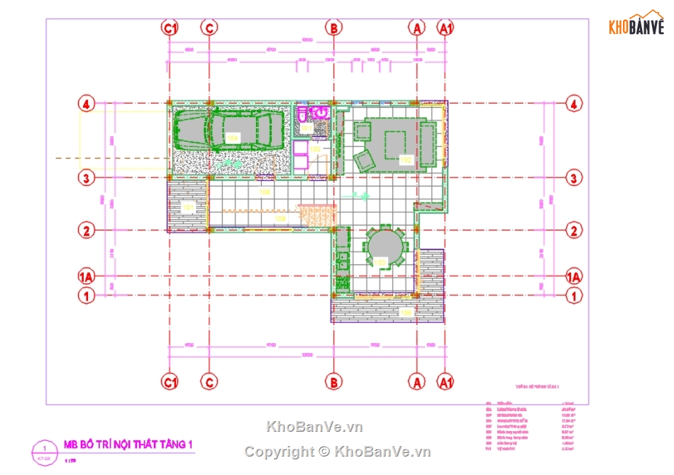 biệt thự 3 tầng,Biệt thự 3 tầng cad,bản vẽ biệt thự 3 tầng