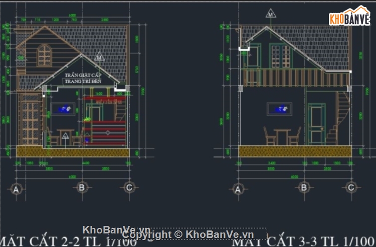 nhà cấp 4 kt 6x21m,mẫu nhà cấp 4,nhà cấp 4 đẹp,nhà 1 tầng,nhà phố 1 tầng,full bản vẽ nhà 1 tầng