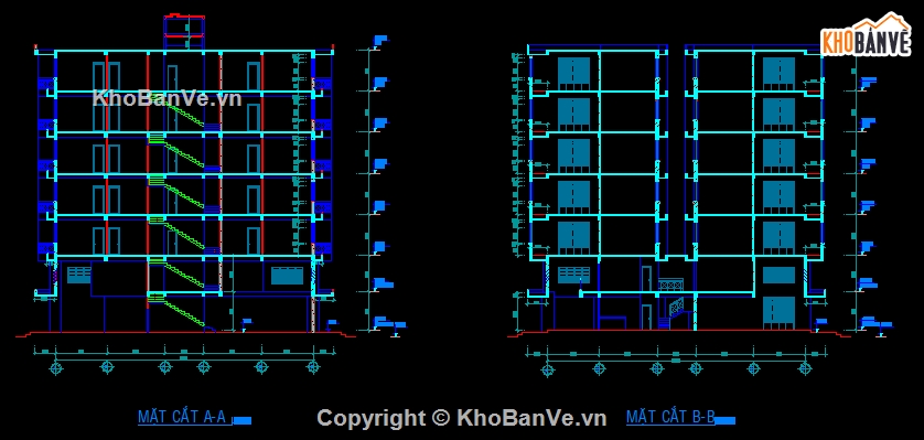 chung cư 7 tầng,chung cư 7 tầng file cad,cad chung cư 7 tầng